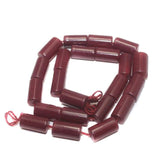 5 Strings 16x8mm Jaipuri Beads Red Tube