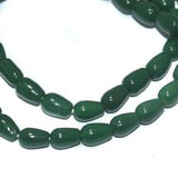 5 Strings 6x4mm Jaipuri Beads Light Green Drop