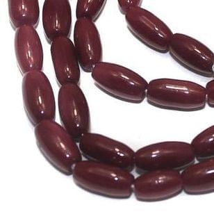 Jaipuri Beads Dark Red Oval 5 Strings 9x5mm
