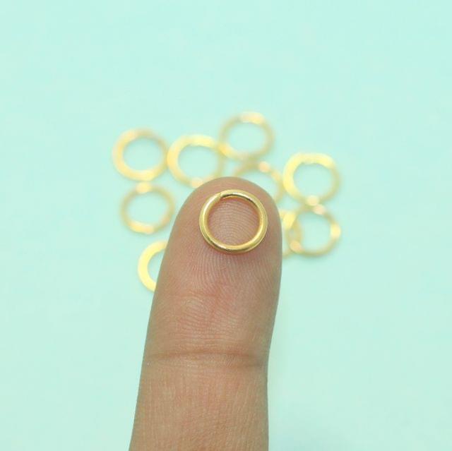 9mm Brass Golden Jump Rings