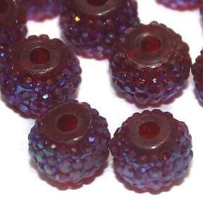 50 Sugar Coated Acrylic Beads Maroon 6mm