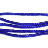 Glass Beads Tyre Blue 4mm, Pack Of 5 Strings