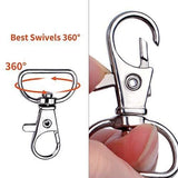 1.5 Inches Key Chains Hooks Swivel Clasp Silver