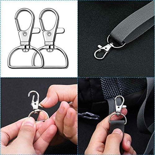 1.5 Inches Key Chains Hooks Swivel Clasp Silver