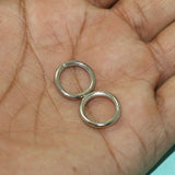 50 Pcs, 15mm Silver Round Open Ring