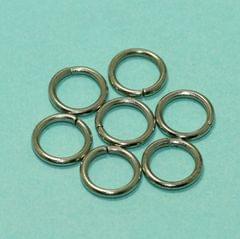 50 Pcs, 15mm Silver Round Open Ring
