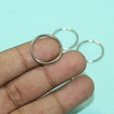 20mm Silver Round Open Ring