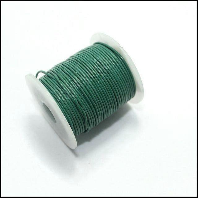 Jewellery Making Leather Cord 1mm Teal-25 Mtr