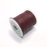 25 Mtrs Leather Cord 1mm Cherry