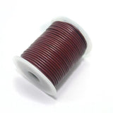 25 Mtrs Leather Cord 2mm Cherry