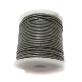 Leather Cord Grey For Jewellery Making, Size 1 mm, Pack of 25 mtr