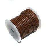 10 Mtrs Jewellery Making Leather Cord Brown 3mm