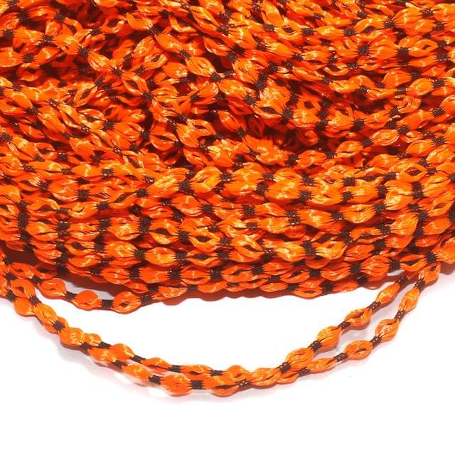 Orange Satin Thread 4mm, For Jewellery Making, Craft