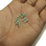 100 Pcs, 4mm Glass Loreal Beads Aqua Green Silver Plated