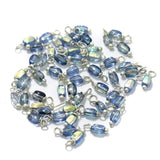 240 Pcs, 5mm Glass Loreal Beads Sky Blue Silver Plated