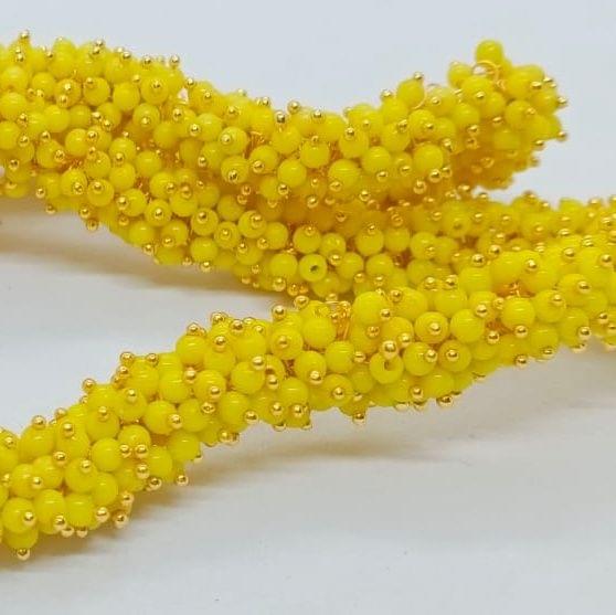 650 Pcs, 4mm Yellow Acrylic Loreal Beads