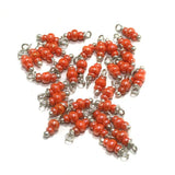Orange Loreal Glass Beads 4x2mm 100 Pcs