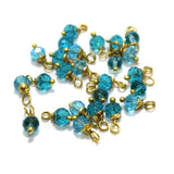 100 Pcs Turquoise Crystal Faceted Loreal Glass Beads 6mm