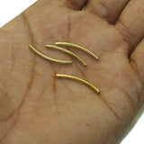 50 Pcs, 24mm Golden Brass Tube Beads