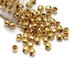 3mm Round Brass Ball Beads Golden