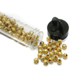 150+ Pcs, 5mm Brass Beads Golden