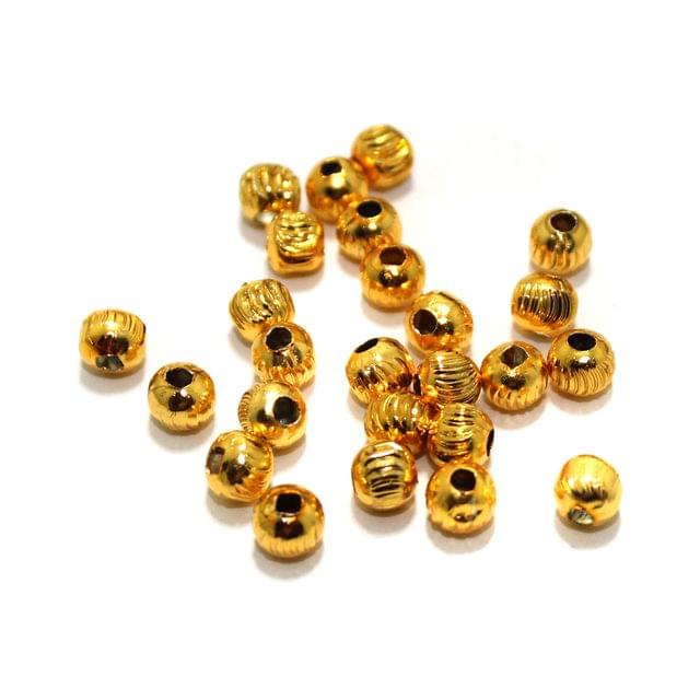 100 Pcs Golden Metal Balls 6mm
