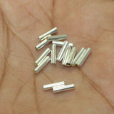 100 Pcs, 8x2mm Silver Brass Tube Beads