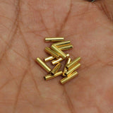 100 Pcs, 8x2mm Golden Brass Tube Beads