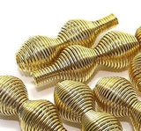 50 Metal Golden Spring Beads 25x10mm