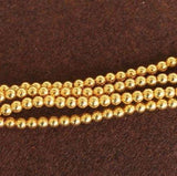 150+Pcs, 4mm Gold plated Brass Mani Beads