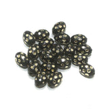 100 Pcs, 8x6mm Black Brass Beads Oval