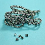 50 Gms, 4mm Silver Meenakari Work Brass Beads