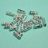 50 Gms, 11x3mm Silver Brass Tube Beads,