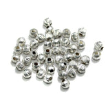 100 Pcs, 5mm Silver Brass Round Beads,