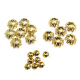 150 Pcs Metal Beads Caps Combo Golden