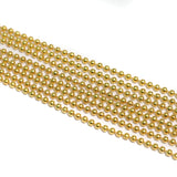 Metal Ball Chain Golden (Link size 3mm ) 2 Mtrs