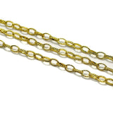 1 Mtr Gold Finish Metal Chain, Link size 5x3mm