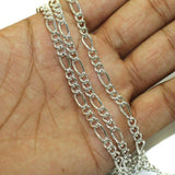 1 Mtr Silver Finish Metal Chain, Link Size 10x4mm