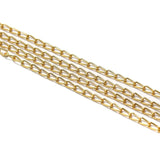 5 Mtrs, 7x3mm Golden Plated Metal Chain