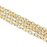 1 Mtr, 9x5mm Golden Plated Metal Chain