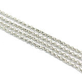 5 Mtrs, 3mm Silver Plated Metal Chain