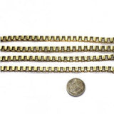 Metal Box Chain Antique Golden (Link size 6 mm ) 1 Mtr
