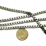 Metal Box Chain Silver (Link size 4 ) 1 Mtr.