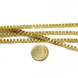 Metal Box Chain Golden (Link size 4 ) 1 Mtr.