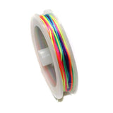 10 Mtrs, 1mm Multicolored Satin Thread Spool