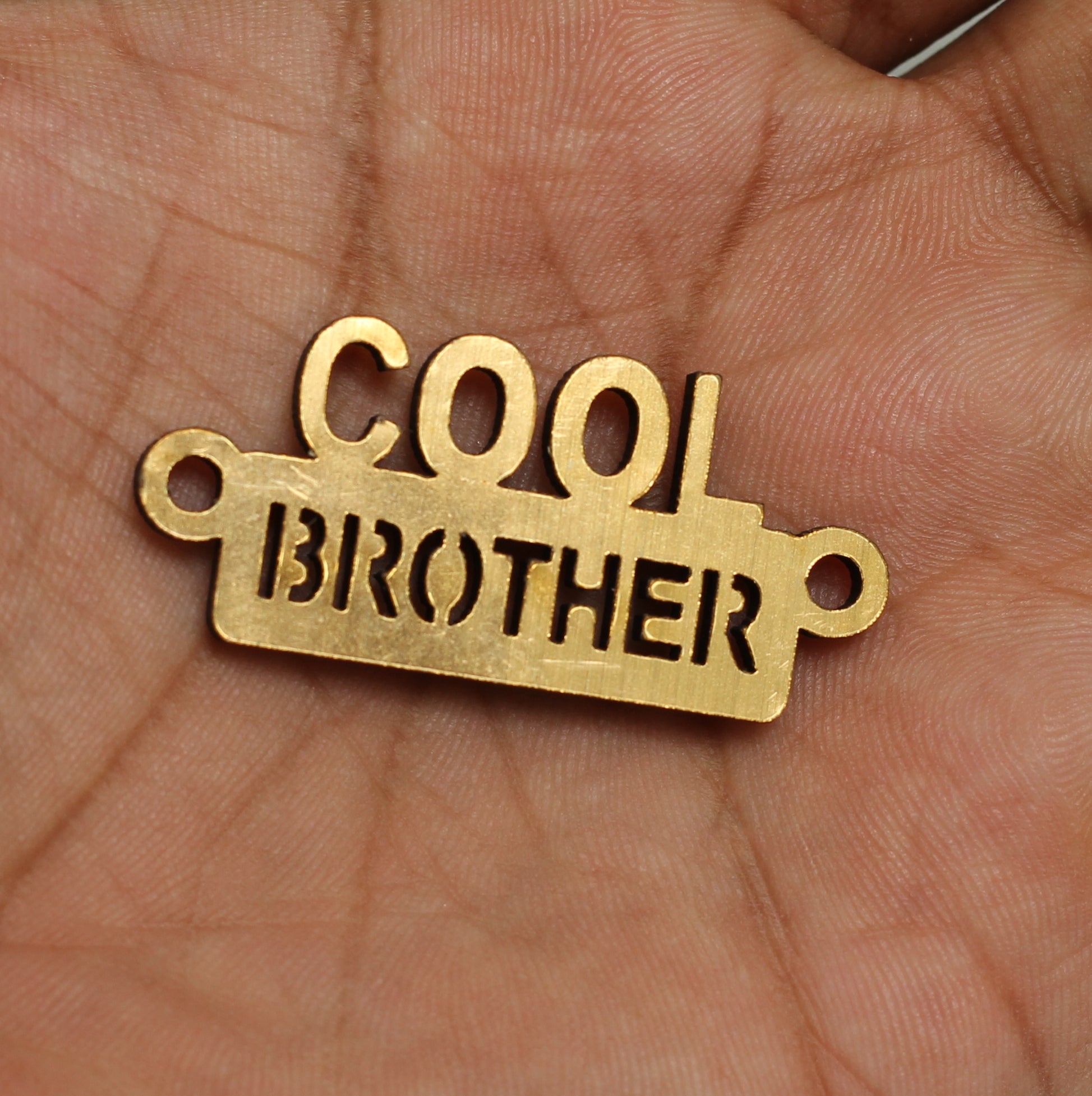 5 Pcs Cool Brother Wooden Rakhi Charms connector