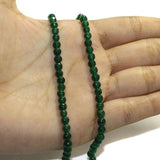 1 String Zed Cut Round Beads Green 4mm