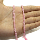 1 String Zed Cut Round Beads Pink 4mm