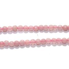 1 String Zed Cut Round Beads Pink 4mm