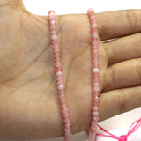 1 String Zed Cut Tyre Beads Pink 3x4mm